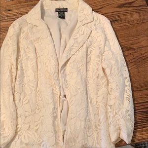 Cream lace blazer